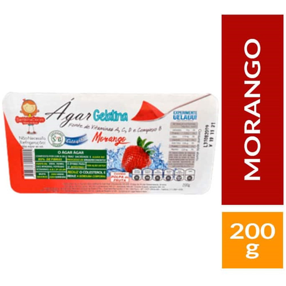 Sobremesa de Gelatina Ágar Ágar Bambina – Sabor Morango
