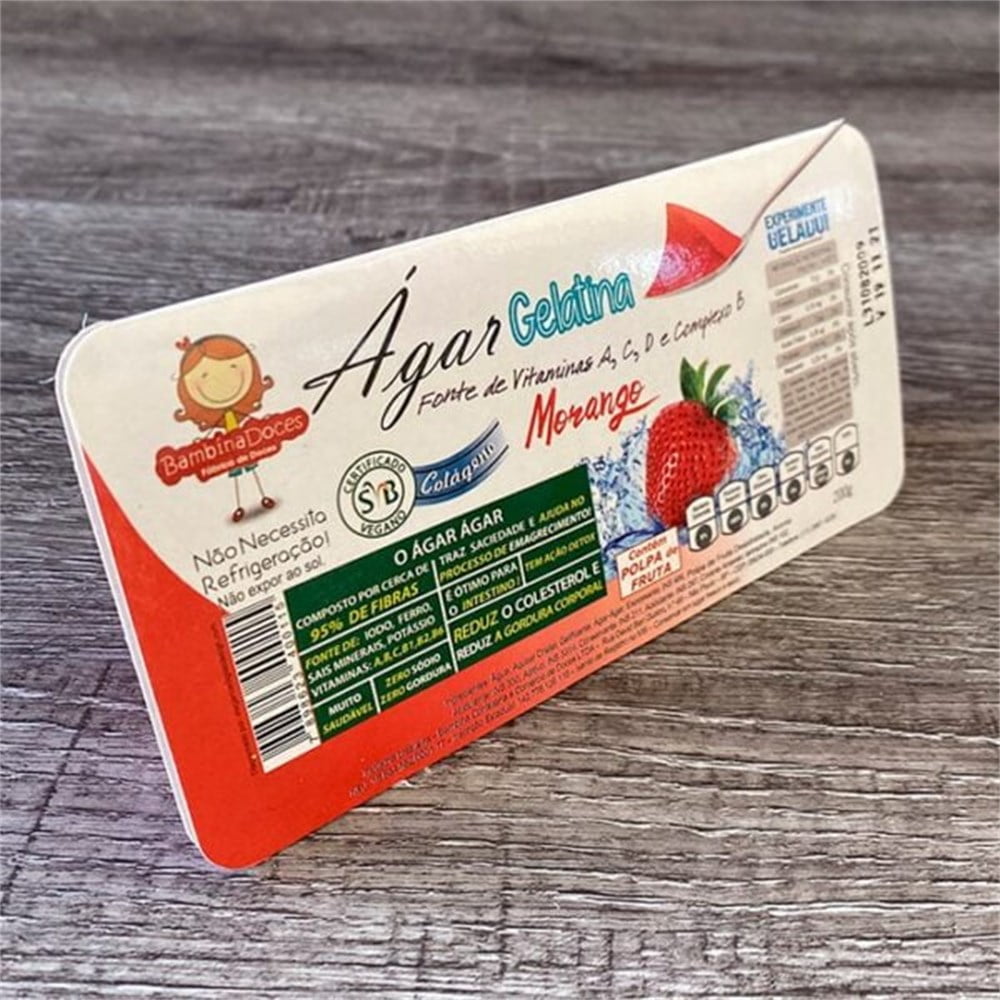 Sobremesa de Gelatina Ágar Ágar Bambina – Sabor Morango - Imagem 3
