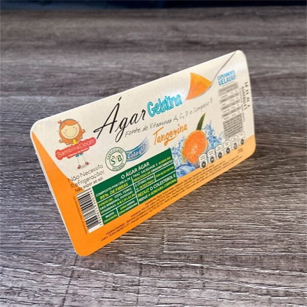 Sobremesa de Gelatina Ágar Ágar Bambina – Sabor Tangerina - Imagem 3